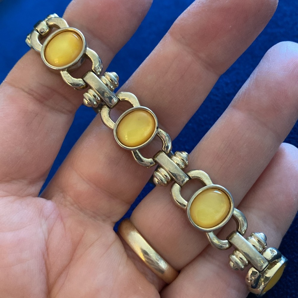 Vintage Gold and Yellow Bracelet